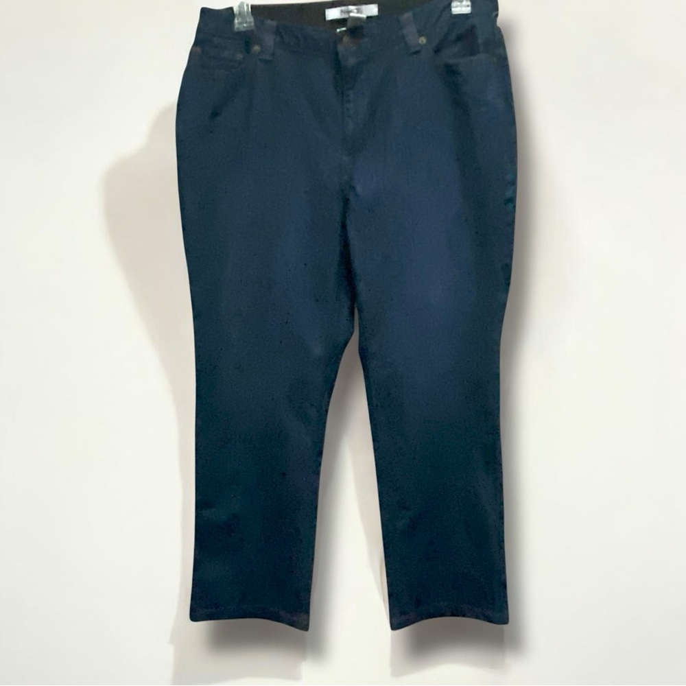 Catherine’s Petite Secret Slimmer Synergy 5 Pocket Straight Leg Dark Wash Jeans